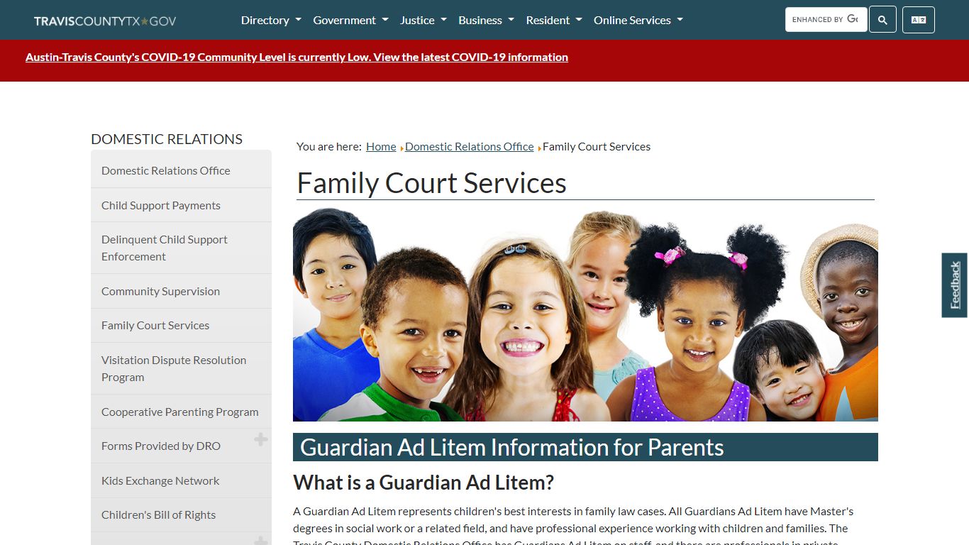 Family Court Services - Travis County, Texas